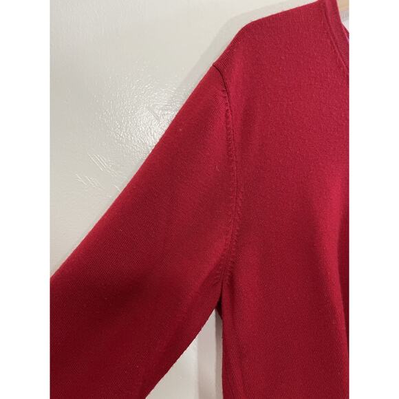 Brooks Brothers Merino Wool Preppy Grandpa Sweater L Academia Quiet Luxury Red - Picture 7 of 13